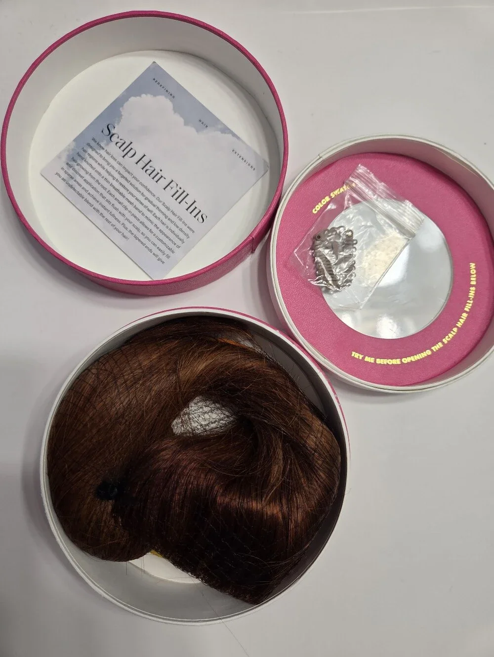 Scalp Hair Fill Ins Dyed Auburn Brown - Picture 8 of 8